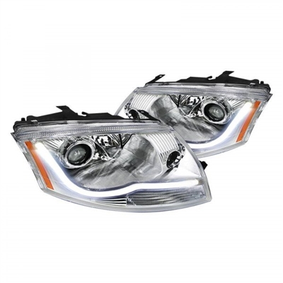 1999 - 2006 Audi TT Projector Light Bar DRL Headlights - Chrome