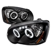 2004 - 2005 Subaru Impreza Projector LED Halo Headlights - Black