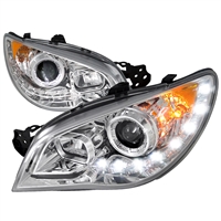 2006 - 2007 Subaru Impreza Projector DRL Headlights - Chrome