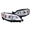 2008 - 2010 Subaru WRX Projector Light Bar DRL Headlights - Chrome