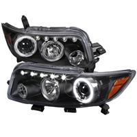 2008 - 2010 Scion xB Projector LED Halo Headlights - Black