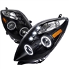 2006 - 2008 Toyota Yaris Hatchback Projector LED Halo Headlights - Black