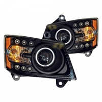 2007 - 2012 Dodge Caliber Projector CCFL Halo Headlights - Black
