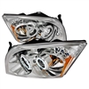2007 - 2012 Dodge Caliber Projector CCFL Halo Headlights - Chrome