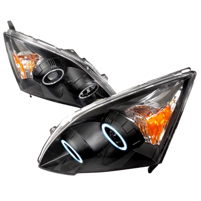 2007 - 2011 Honda CRV Projector CCFL Halo Headlights - Black