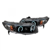 2006 - 2011 Honda Civic 2Dr Projector CCFL Halo Headlights - Black