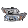 2006 - 2011 Honda Civic 2Dr Projector CCFL Halo Headlights - Chrome