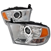 2009 - 2012 Dodge Ram 1500 Projector CCFL Halo Headlights - Chrome