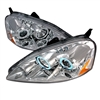 2005 - 2006 Acura RSX Projector CCFL Halo Headlights - Chrome