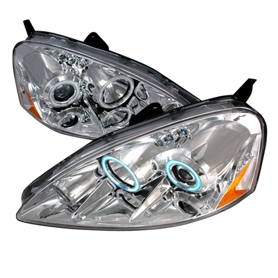 2005 - 2006 Acura RSX Projector CCFL Halo Headlights - Chrome