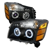 2004 - 2007 Nissan Armada Projector CCFL Halo Headlights - Black