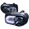2005 - 2010 Chrysler 300C Projector DRL Headlights - Black/Smoke