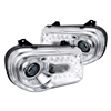 2005 - 2010 Chrysler 300C Projector DRL Headlights - Chrome