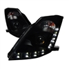2006 - 2009 Nissan 350Z Projector DRL Headlights - Black/Smoke