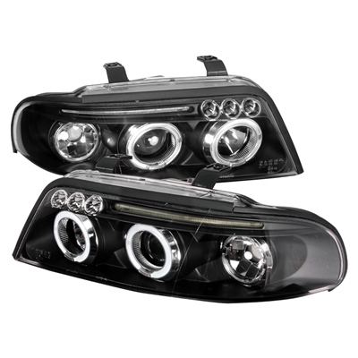 1999 - 2001 Audi A4 Projector LED Halo Headlights - Black