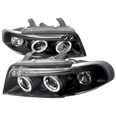 1996 - 1999 Audi A4 Projector LED Halo Headlights - Black