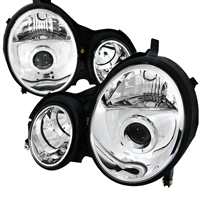 2000 - 2002 Mercedes E-Class Projector Headlights - Chrome