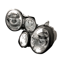 1996 - 1999 Mercedes E-Class Projector Headlights - Chrome