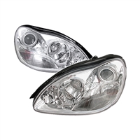 2000 - 2006 Mercedes S-Class Projector Headlights - Chrome