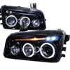 2006 - 2010 Dodge Charger Projector LED Halo Headlights - Black/Smoke