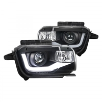 2010 - 2013 Chevy Camaro Projector Light Bar DRL Headlights - Black