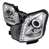 2003 - 2007 Cadillac CTS Projector DRL LED Halo Headlights - Chrome