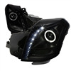 2003 - 2007 Cadillac CTS Projector DRL LED Halo Headlights - Black/Smoke