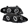 1999 - 2001 BMW 3-Series E46 4Dr Projector LED Halo Headlights - Black