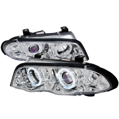 1999 - 2001 BMW 3-Series E46 4Dr Projector LED Halo Headlights - Chrome