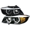2009 - 2013 BMW 3-Series E90 Projector LED Halo Headlights - Black
