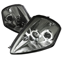 2000 - 2005 Mitsubishi Eclipse Projector LED Halo Headlights - Smoke