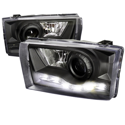 1999 - 2004 Ford Super Duty Projector DRL Headlights - Black