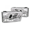 1999 - 2004 Ford Super Duty Projector DRL Headlights - Chrome