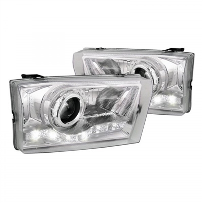 1999 - 2004 Ford Super Duty Projector DRL Headlights - Chrome