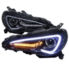 2012 - 2019 Scion FR-S Projector Light Bar DRL Headlights - Black/Smoke