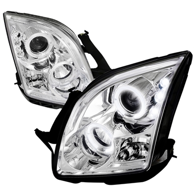 2006 - 2009 Ford Fusion Projector LED Halo Headlights - Chrome