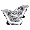 2003 - 2007 Infiniti G35 Coupe Projector Switchback Light Bar DRL Headlights - Chrome
