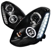 2005 - 2006 Infiniti G35 Sedan Projector DRL LED Halo Headlights - Black