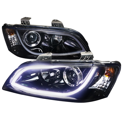 2008 - 2009 Pontiac G8 Projector Light Bar DRL Headlights - Black/Smoke