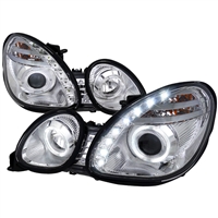 1998 - 2005 Lexus GS Series Projector DRL LED Halo Headlights - Chrome