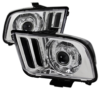 2005 - 2009 Ford Mustang Projector Headlights - Chrome