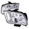 2005 - 2009 Ford Mustang Projector DRL LED Halo Headlights - Chrome