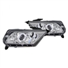2010 - 2012 Ford Mustang Projector LED Halo Headlights - Chrome