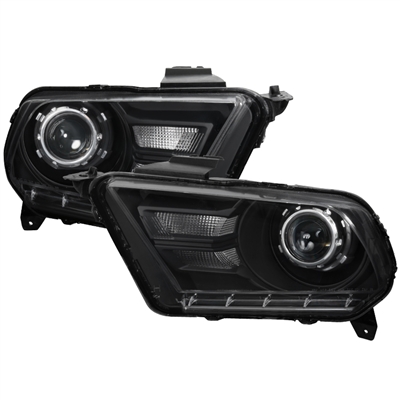 2013 - 2014 Ford Mustang Projector Headlights - Black