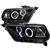 2013 - 2014 Ford Mustang Projector LED Halo Headlights - Black