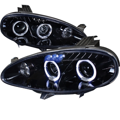 2001 - 2005 Mazda Miata Projector LED Halo Headlights - Black/Smoke