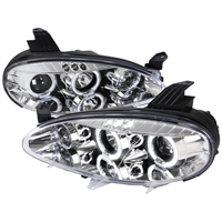 2001 - 2005 Mazda Miata Projector LED Halo Headlights - Chrome