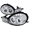 2000 - 2002 Dodge Neon Projector LED Halo Headlights - Chrome