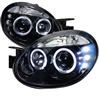 2003 - 2005 Dodge Neon Projector LED Halo Headlights - Black/Smoke