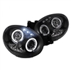 2002 - 2003 Subaru Impreza Projector LED Halo Headlights - Black